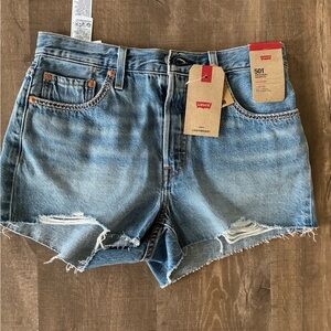 NWT Levi's 501 Original Lightweight High Rise Classic Blue Jean Shorts